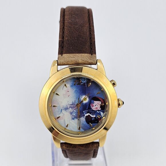 Disney Accessories - Pinocchio Disney Limited Edition Watch 36MM Brown Leather‎ Bands New Battery